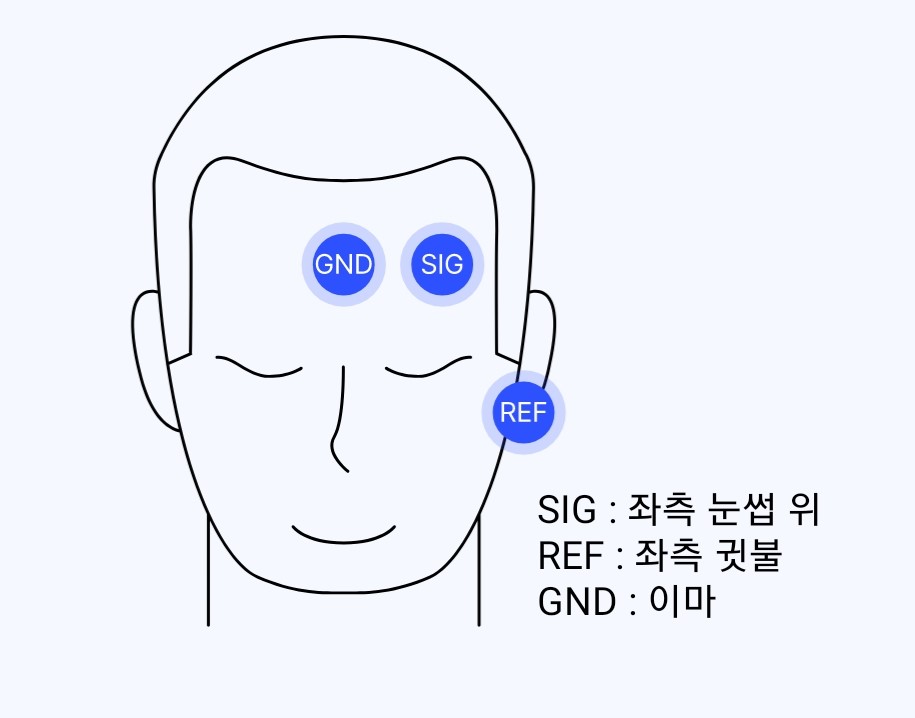 스트레스 패러다임 전극 세팅 위치